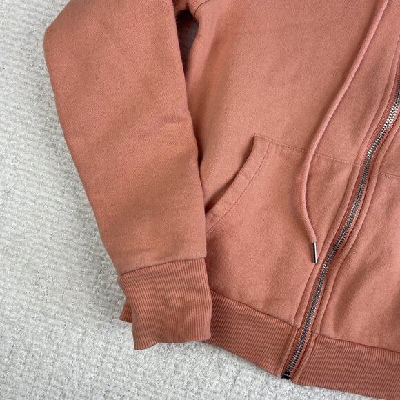 True religion Womens Sz XS Foil Silver Logo Buddha Full Zip Hoodie Pink - Picture 5 of 16